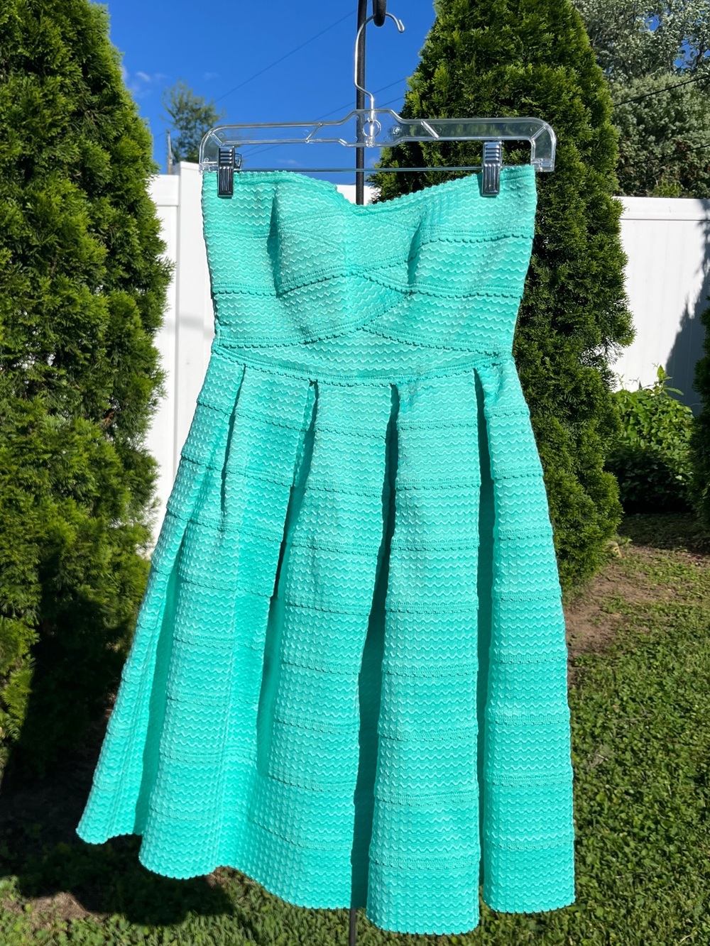 Honey Punch Aqua Strapless Fit & Flare Dress. Adorable, Flirty!